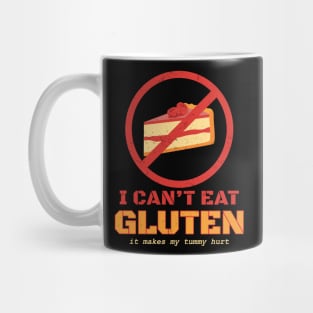 I Cant Eat Gluten - Stop Eat Sign Mug